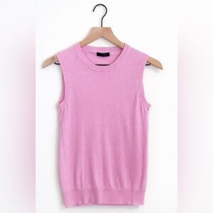 J.Crew Bubblegum Pink Sleeveless Knit Sweater Tank
